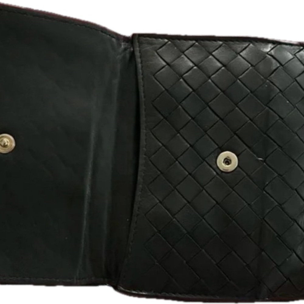 Bottega Veneta BLACK LEATHER Intrecciato Weave Wallet LUXURY - Picture 11 of 12